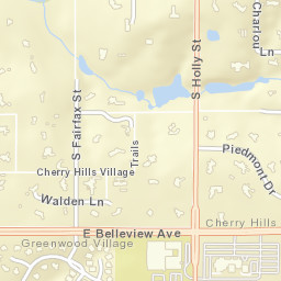 4800-5004 East Belleview Avenue Greenwood Village CO Street Map