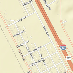 Deer Trail Colorado Street Map