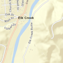 Elk Creek California Street Map