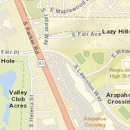 Cherry Creek East Colorado Street Map