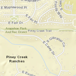 Piney Creek Ranches Colorado Street Map