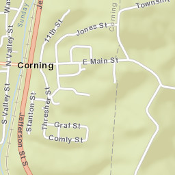 Corning Ohio Street Map