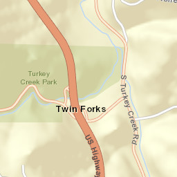 Twin Forks Colorado Street Map