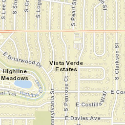 Broadway Estates Colorado Street Map