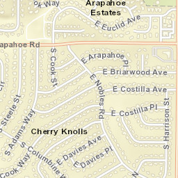 Cherry Knolls Colorado Street Map