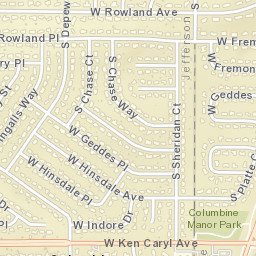 Columbine Manor Colorado Street Map