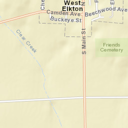 West Elkton Ohio Street Map