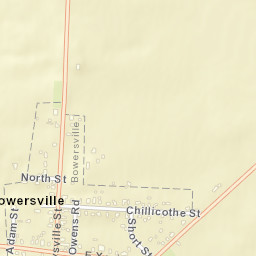 Bowersville Ohio Street Map
