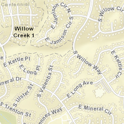 Willow Creek Colorado Street Map