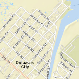 Delaware City Delaware Street Map