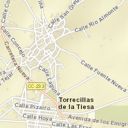Torrecillas de la Tiesa Street Map