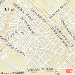 Utiel Street Map