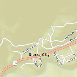 Sierra City California Street Map