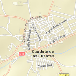 Caudete de las Fuentes Street Map