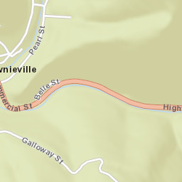 Downieville California Street Map