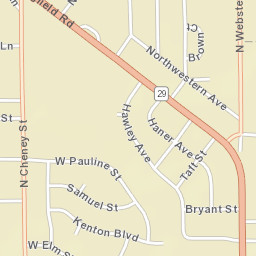 1000-1098 W Park Ave, Taylorville Street Map