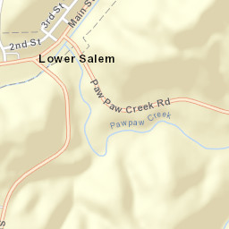Lower Salem Ohio Street Map
