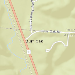 Burr Oak Ohio Street Map