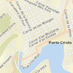 Porto Cristo Street Map