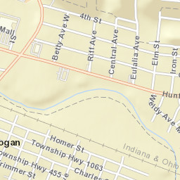 West Logan Ohio Street Map