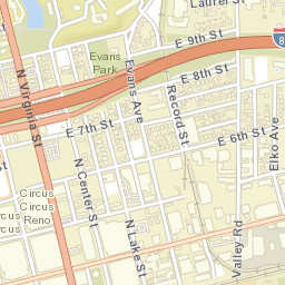 431-499 North Virginia Street, Reno, NV Street Map