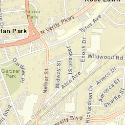 Rose Lawn Ohio Street Map