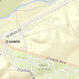 Corwin Ohio Street Map