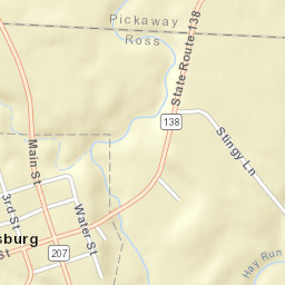 Clarksburg Ohio Street Map