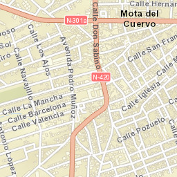 Mota del Cuervo Street Map