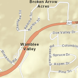 Broken Arrow Acres Colorado Street Map