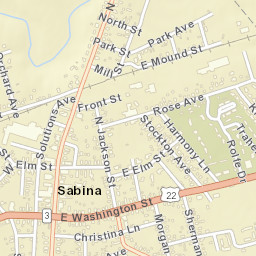 Sabina Ohio Street Map