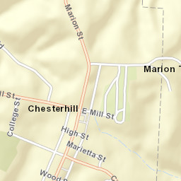 Chesterhill Ohio Street Map