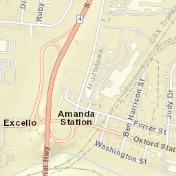 Excello Ohio Street Map