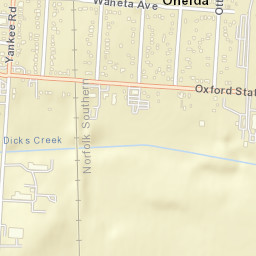 Oneida Ohio Street Map