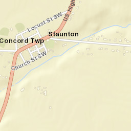 Staunton Ohio Street Map