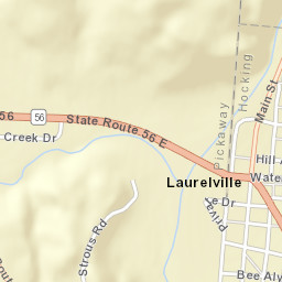 Laurelville Ohio Street Map