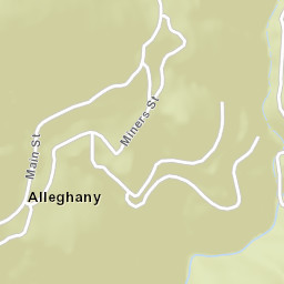 Alleghany California Street Map