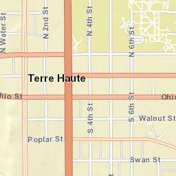 Indiana State University 428 Wabash Avenue Terre Haute IN Street Map