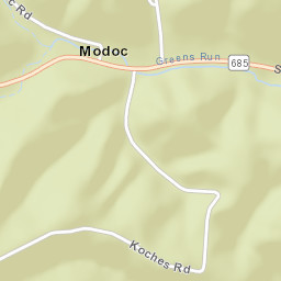 Modoc Ohio Street Map