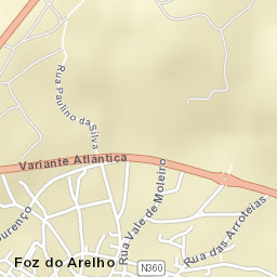 Foz do Arelho Street Map