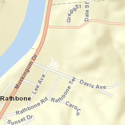 Muskingum Terrace Ohio Street Map