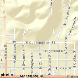 147 North Jefferson Street, Martinsville, IN Street Map