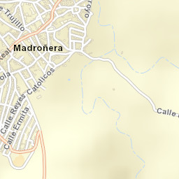 Madroñera Street Map