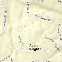 Avalon Heights Ohio Street Map