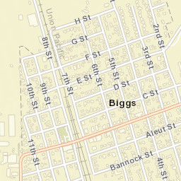 Biggs California Street Map