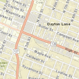 Hamilton Ohio Street Map