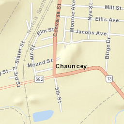 Chauncey Ohio Street Map