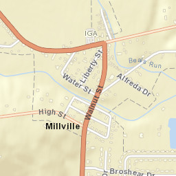 Millville Ohio Street Map