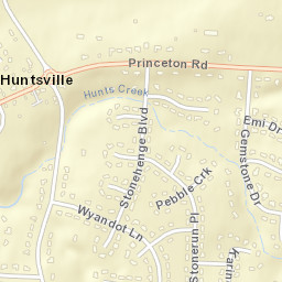 Huntsville Ohio Street Map