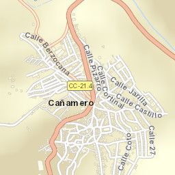 Cañamero Street Map